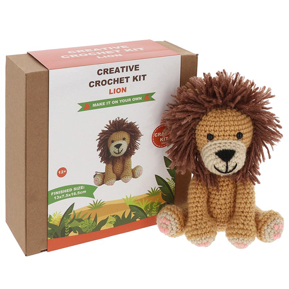 Lion | Complete Crochet Craft Kit | Older Kids & Beginners