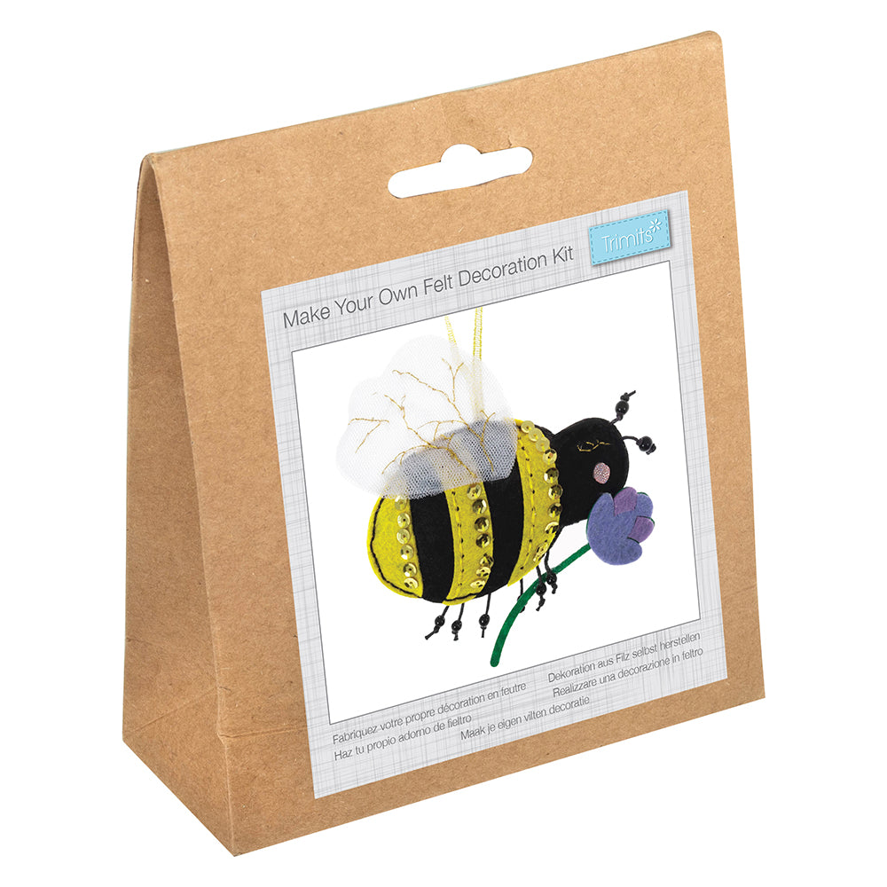 Buzzy Bee | Felt Sewing Kit | Hanging Ornament | Adults & Older Kids