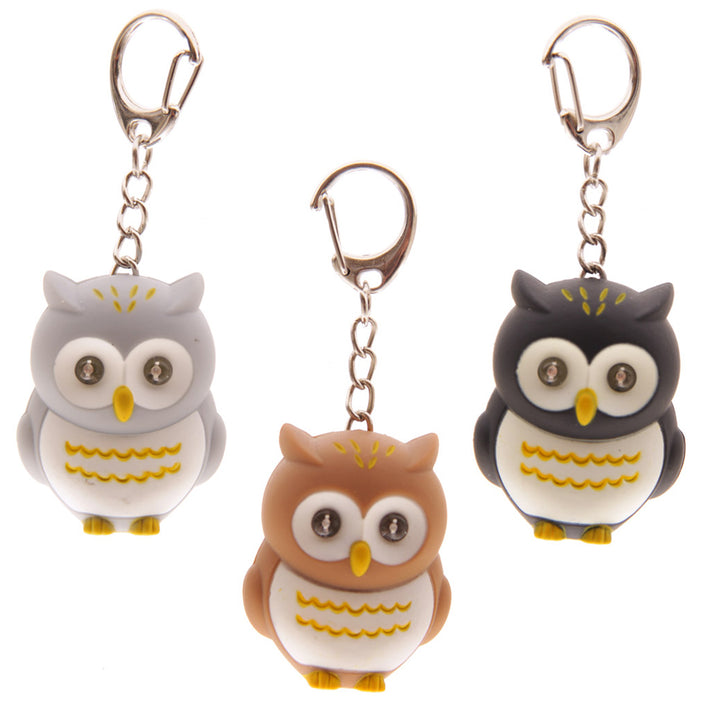 Owl Keyring | LED Torch & Hooting Sound | Single | Mini Gift | Cracker Filler