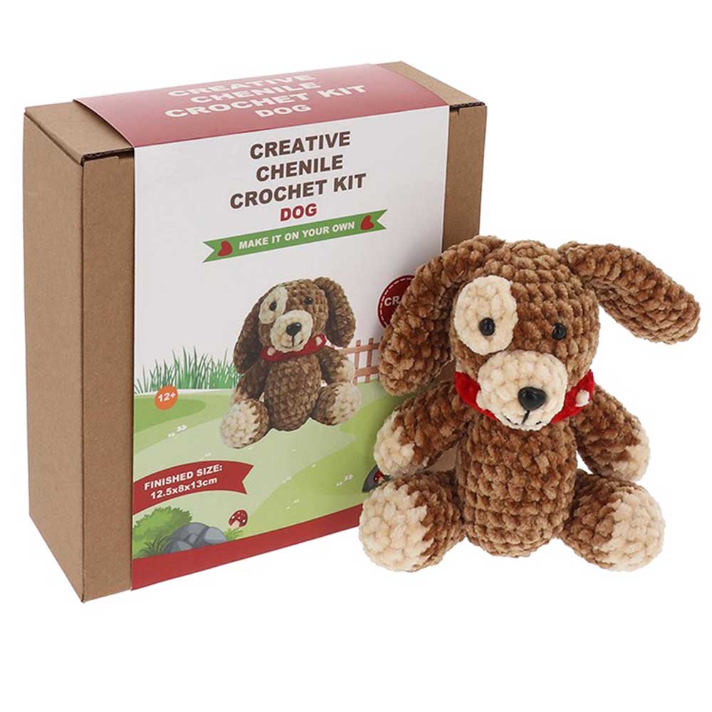 Patch the Dog | Complete Crochet Craft Kit | Older Kids & Beginners