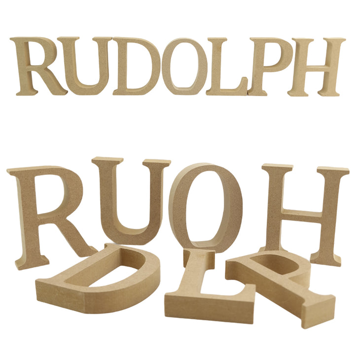 RUDOLPH | Create Your Own Wood Christmas Word | 8cm or 13cm Wood Letters