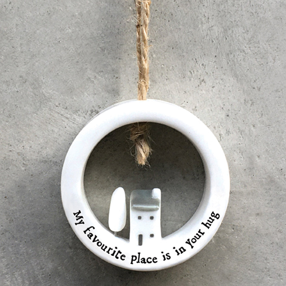 My Favourite Place is in Your Hug | Ceramic Ornament | Cracker Filler | Mini Gift